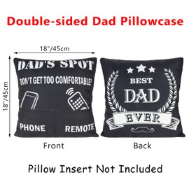 Moyel Funny Gifts for Dad Who Has Everything Cool Dad Gifts from Daughter Son Fathers Day Christmas Birthday Gifts for Dad Daddy from Kids Wife Decorative Throw Pillow Cover 18 x 18