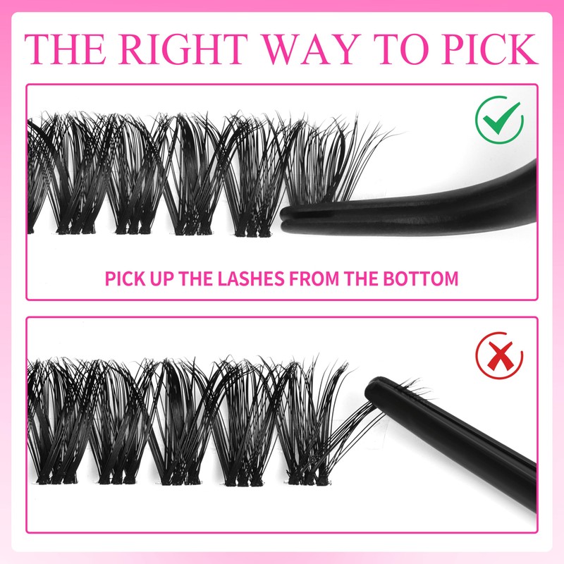 VEYESBEAUTY Eyelash Extensions, Eyelashes, Cluster Lashes Extensions, One More+ Eyelash