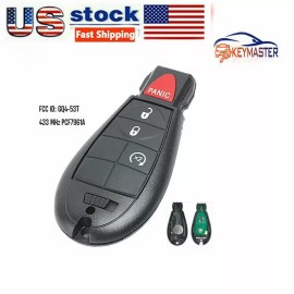 KeyMaster for Dodge RAM 1500 2500 3500 4Button Remote Key Fob With Remote Start - GQ4-53T