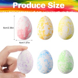 Wenqik 120 Pcs 2.36" Foam Easter Egg for Crafts Small Easter Eggs Artificial Foam Easter Decor for Easter Holiday Game Activities Photo Props Home Supplies(White Speckled Style)