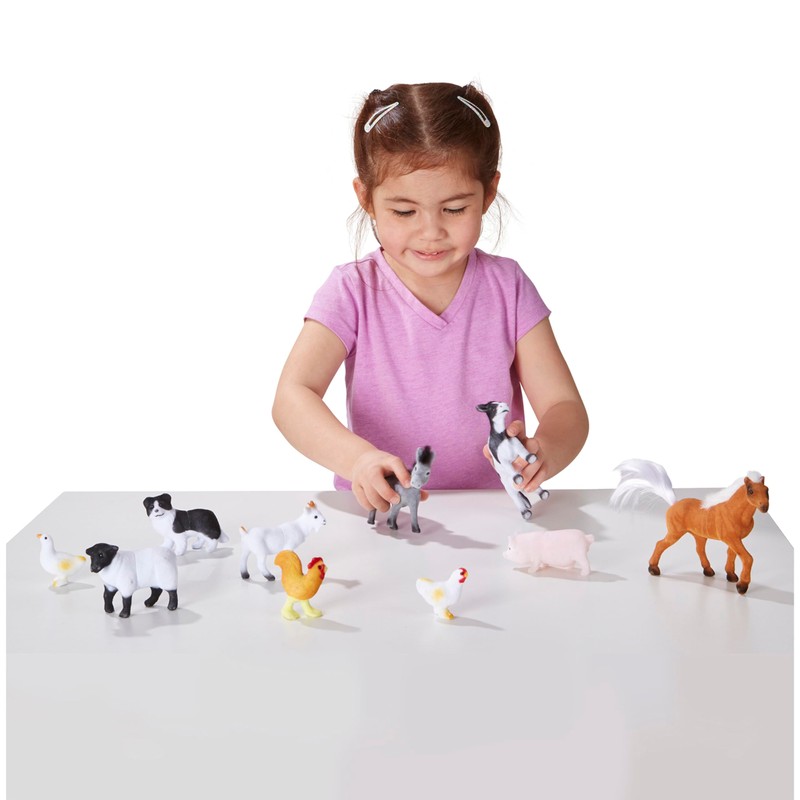 Melissa & Doug Farm Friends Collectible Toy Animal Figures (10