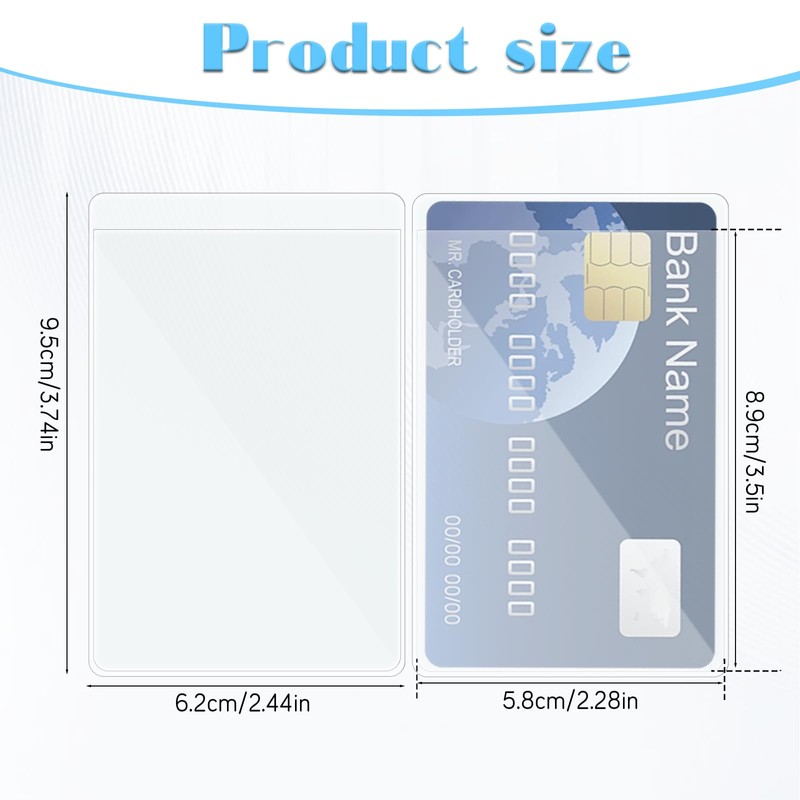 100 Pcs Social Security Card Protector Sleeves Clear Card Holder