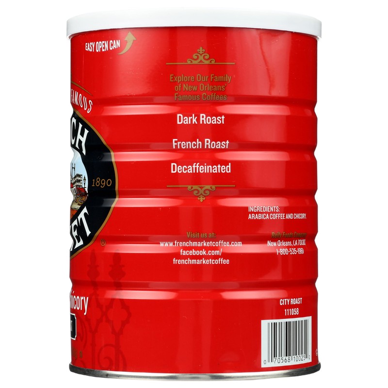 French Market Coffee & Chicory Dark Roast Ground Coffee, 12oz