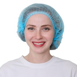 Safeko Disposable Pleated Bouffant, Polypropylene Non-Woven Hair Cover, Breathable & Latex-Free, Hygienic Hair Net