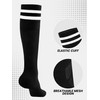 Hryrbay 4 Pairs Kids Cotton Soccer Socks Cushion Striped Baseball