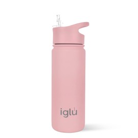 iglu Reusable Water Bottles | Premium Double Walled Stainless Steel | 570ml Vacuum Insulated | 24 Hours Cold & 12 Hours Hot | Sweatproof & BPA Free | Great His & Her Eco-Friendly Gift Himalayan Pink