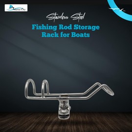 MARINE CITY Marine Grade 304 Stainless Steel Fishing Rod Storage Rack