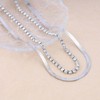 Cimenexe Punk Layered Tennis Chain Choker Necklace Silver Herringbone Chain