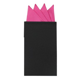 Mantieqingway Prefolded Pocket Squares for Men,Masculine Polyester Suit Handkerchiefs Pocket Hankies for Wedding Party (A Hot Pink)