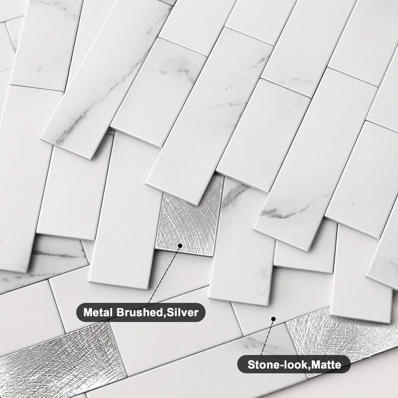 BeNice Kitchen Backsplash Peel and Stick Tile Stickers 3D Brick
