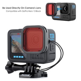 YALLSAME 2-Pack Underwater Filter for GoPro Hero 13 Black, Red & Magenta Lens Filter Set for GoPro 13, Ideal for Snorkeling/Shallow Dive Photography Color Correction