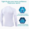 White Compression Shirts Long Sleeve Men Cool Dry Athletic Workout