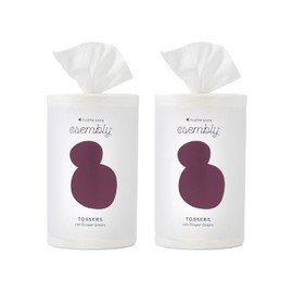 Esembly Tossers – Disposable Bamboo from Viscose Diaper Liners for Cloth Diapers – Earth-Friendly, Fragrance-Free, Chlorine-Free – One Size, 200 Liners (2-Pack of 100-Liner Rolls)