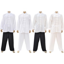 ShenLong Tai Ji, Tai Chi, Classic Outfit, Off-White, 1.60-1.70 m
