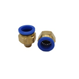 Pneumatic Plug Connection 1/4 Inch to 16 mm Pneumatic Hose Set of 2 Push-Fit Fitting (1/4 Inch - 16 mm)