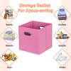 SEVENDOME Fabric Storage Bins，13 Inch Cube Organizer Bins ,Fabric Organizer