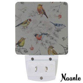 Naanle Retro Bird LED Plug-in Night Light 2 Pack, Retro Bird Night Light Lamp Emergency Lighting with Dusk to Dawn Automatic Sensor for Hallway Bedroom Bathroom Kitchen