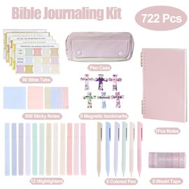 Giztvfe Bible Journaling Kit, Bible Study Supplies,Bible Highlighters and Pens No Bleed,Bible Study Tools,Bible Study Kit for Women