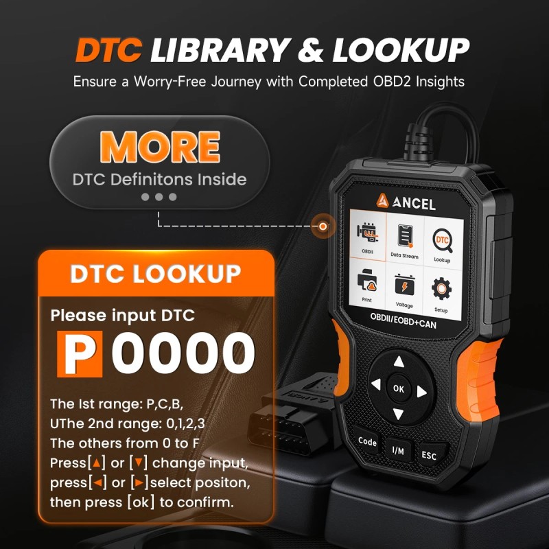 ANCEL Full OBD2 Function Scanner Code Reader Diagnostic Scan Tool