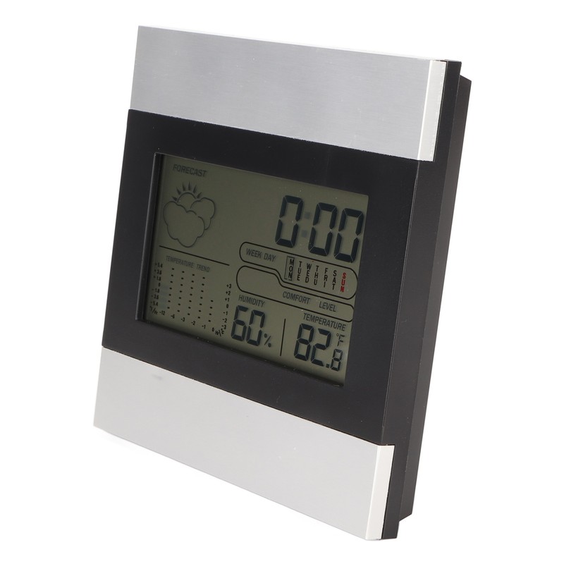 Digital Weather Clock Temperature and Humidity Display Aluminum Shell Digital