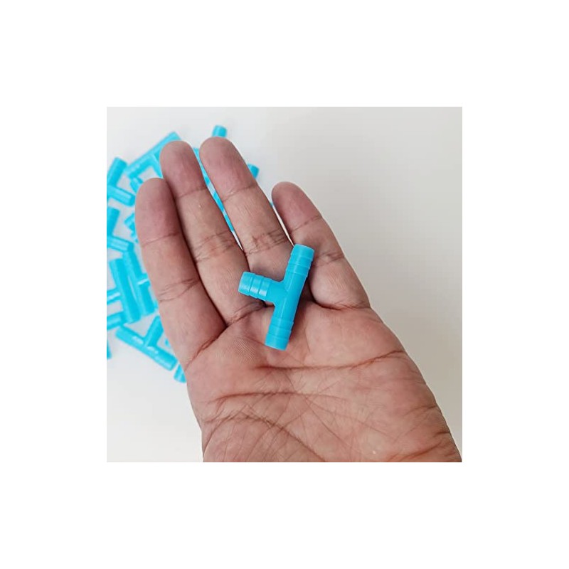 5/16''(8mm) Barb Fitting Plastic Tee T-Connector (20-PACK) for Water/Air