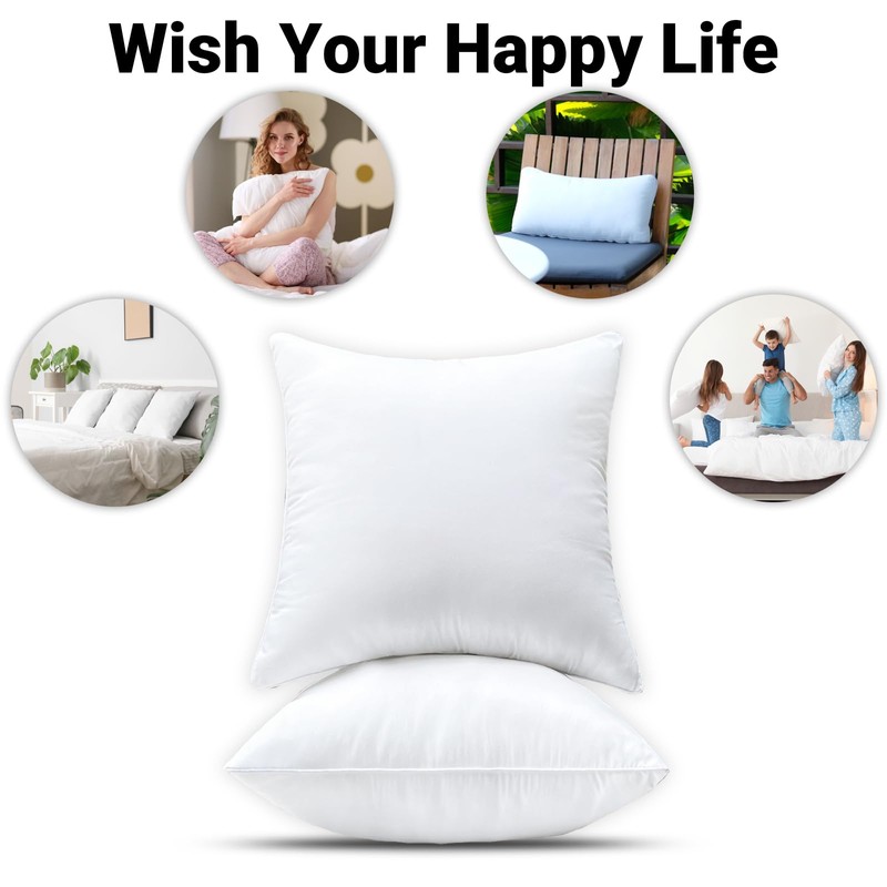 22x22 Outdoor Pillow Inserts (Set of 2) - Plush &