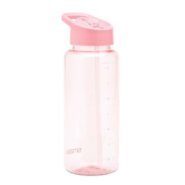 Smash 1 Litre Drink Bottle with Water Timings, Pink