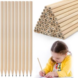 HAOMEEDUO Pack of 60 HB Wooden Pencils Natural Wood Pencils Natural 17.7 cm x 0.7 cm Wooden Pencils HB Pencil Set Wooden Pencil Graphite Pencils for Students Office School Supplies
