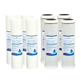 SCBCO 2 Stage Whole House Water Filter Replacement Pack Set with Sediment and Coconut Bock Cartridges, Fits MWC-DUALWHS, MWC-DUAL-BH34, MWC-DUAL-CH34, and ROR-2S2Y (1)