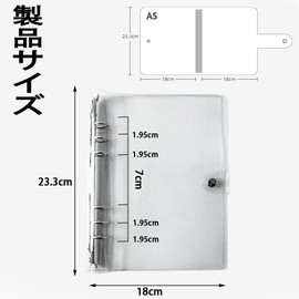 WFGKPXC Transparent Sticker Book A7/A6/A5 PVC Binder 6-Hole Sticker Storage Replaceable Multifunctional Small Item Storage Notebook Pocket Organization Loss Prevention Ultra-Light Portable Clear