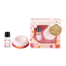 Cherry Blossom: Temarizakura Aroma Oil & Stone Set (Petite Gift, First Aroma, 0.3 fl oz (10 ml)