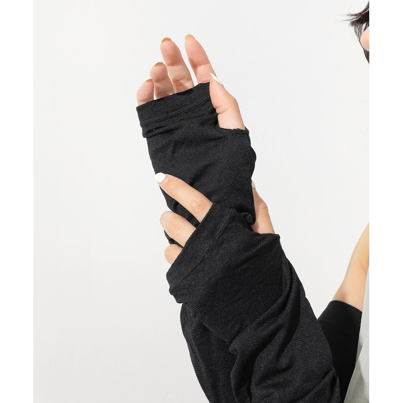 [SWINGPLUS] UV対策 キシリトール加工 アームカバー 90cm丈 接触冷感 日焼け予防 紫外線対策 冷房対策 フリーサイズ