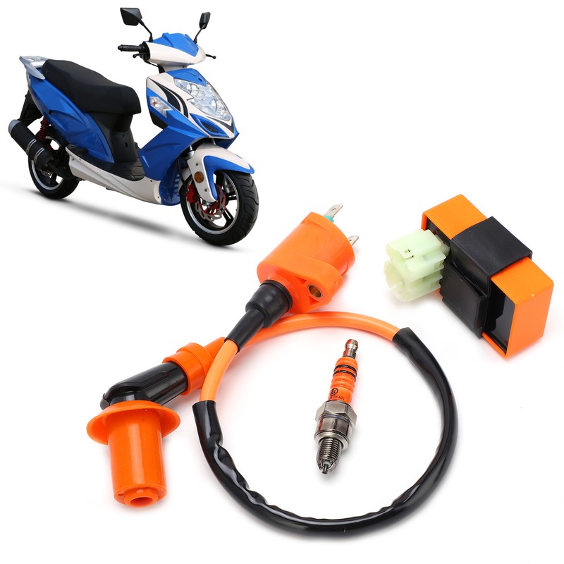 Ignition Coil Spark Plug CDI Box Kit Replacement for GY6