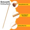 HARFINGTON 6Pcs 4.5mm Bamboo Knitting Needle Straight Single Pointed 10