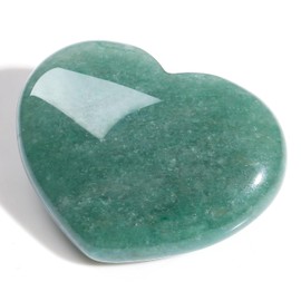 AWARDSEN 45 mm Green Aventurine Crystals Heart Big Healing Crystals Natural Love Hearts Gemstones Stocking Fillers Women Anxiety Relief Crystal Mindfulness Gifts for Women Valentines Day Gifts for Her