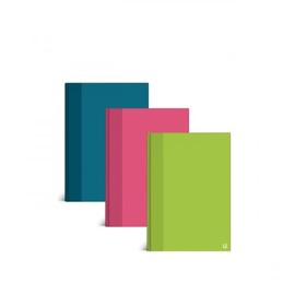 U. Martello A7 Hardback Mini Pocket Size Notebooks, Block Colours - Pack of 3, White