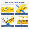 4-in-1 RJ45 Cable Stripper - Wire Stripper Tool Wire Straightener