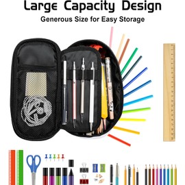 ERRKEWEND Marble Graphic Pencil Case Bag for Kid, Durable Soft Pencil Pen Pouch with Multifunction Aesthetic Stationery Supplies Office