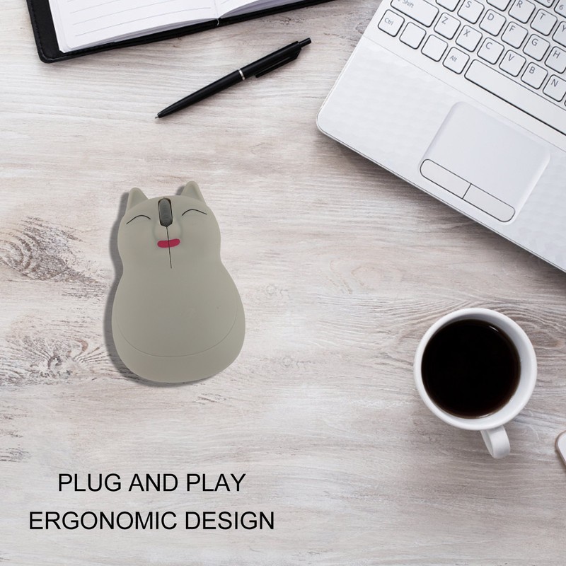 Cat Shape Wireless Mouse 2.4 GHz USB 1600 DPI Optical