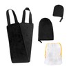 3-piece self-tanning applicator with 1-piece storage bag, self-tanning gloves, back
