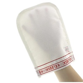 Kelebek - Guanti da hammam turco, colore bianco, con certificato del produttore (confezione da 12)