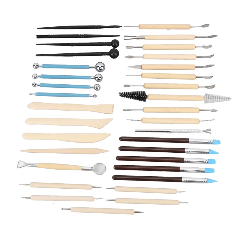 36Pcs Pottery Clay Sculpting Tools Kit Set Ceramic Carving Sculpting