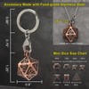 Haxtec Mini Metal DND Dice Set With Copper Hollow D20