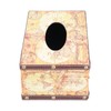 Tissue Box Organizer Composite Wood Leather Rounded Edges Premium Texture