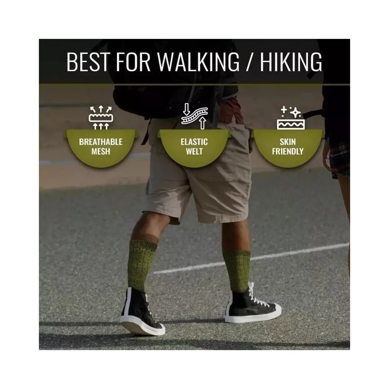 Ahad Trader 6 Pairs Men’s Military Socks, Army Thermal Hiking