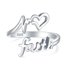 Faith Rings for Women 925 Sterling Silver – My Beloved, Wear This Cross Ring as a Symbol of Faith, Hope, and Love. A Gift of Encouragement and Strength, Wrapped in Divine Blessings. May It Remind You of My Eternal Love and Guide You on Your Journey (Infi