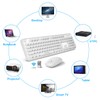 FOPETT Wireless Keyboard and Mouse Combo, 104 Keys Full-Sized 2.4