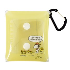 Snoopy 0046 Earbud Pouch, Small Storage Case, Mini Wired/Wireless Storage, Air Pods/Pro, Clear Multi Case, SS Size, yellow (SPZ-3119)