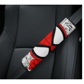 Rawan Fresh Cool Superhero Car Seat Belt Covers – Soft and Kawaii Shoulder Pads for Seat Strap Comfort and Decoration – Fun Auto Interior Accessories for Women, Teens & Girls