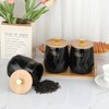 JUXYES Set of 3 Ceramic Canisters Set for Sugar Coffee